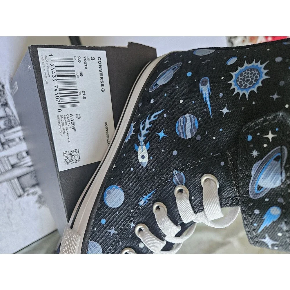 Converse Chuck Taylor All Star Kids High Top Space Stars Print US 3
